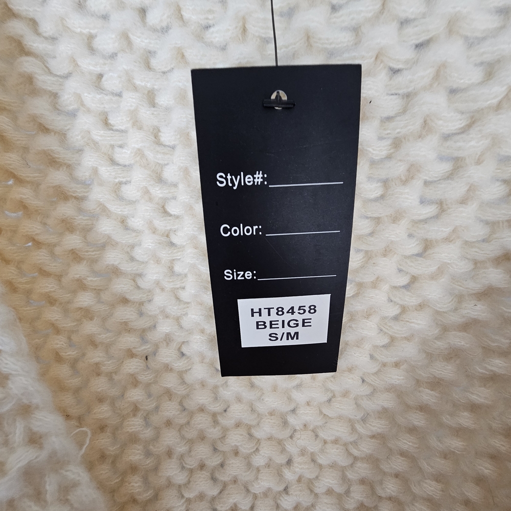 Women's Cream Sweater with Pink Accents - Picture 4 of 7